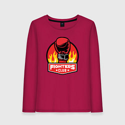Лонгслив хлопковый женский Fighters club, цвет: маджента
