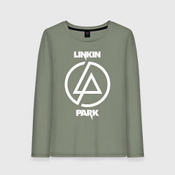 Лонгслив хлопковый женский Linkin Park logo, цвет: авокадо