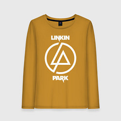 Лонгслив хлопковый женский Linkin Park logo, цвет: горчичный