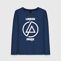 Лонгслив хлопковый женский Linkin Park logo, цвет: тёмно-синий