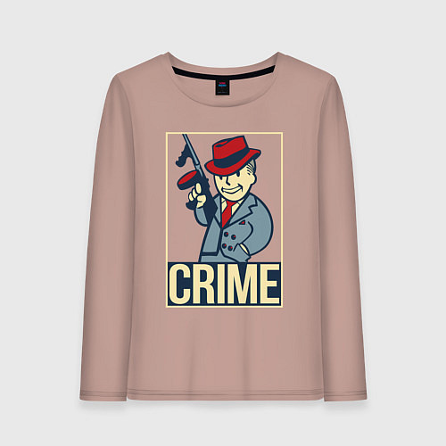 Женский лонгслив Vault crime / Пыльно-розовый – фото 1