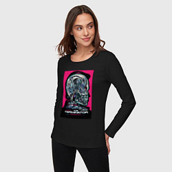 Лонгслив хлопковый женский Terminator 1, цвет: черный — фото 2