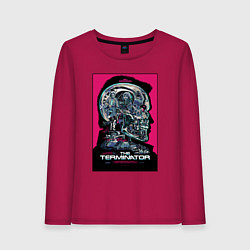 Лонгслив хлопковый женский Terminator 1, цвет: маджента