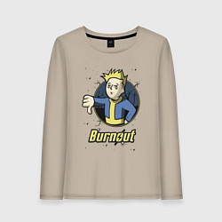 Женский лонгслив Burnout - vault boy