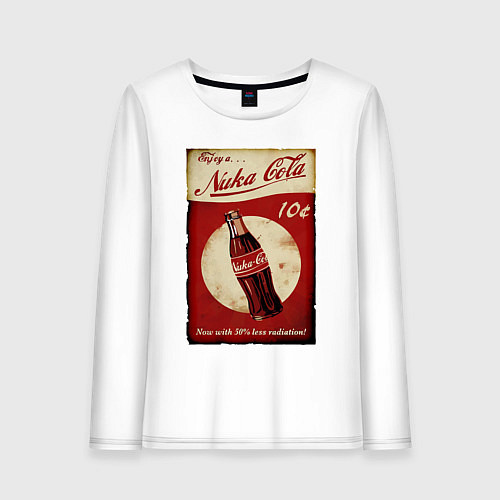 Женский лонгслив Nuka cola price / Белый – фото 1