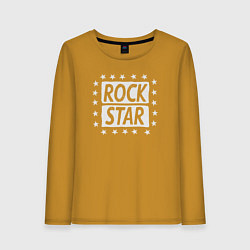 Лонгслив хлопковый женский Star rock, цвет: горчичный