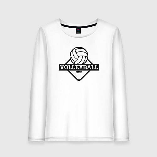 Женский лонгслив Volleyball club / Белый – фото 1