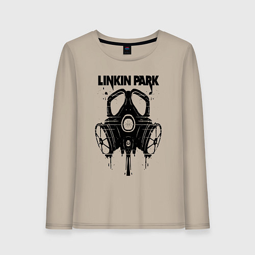 Женский лонгслив Linkin Park - gas mask / Миндальный – фото 1