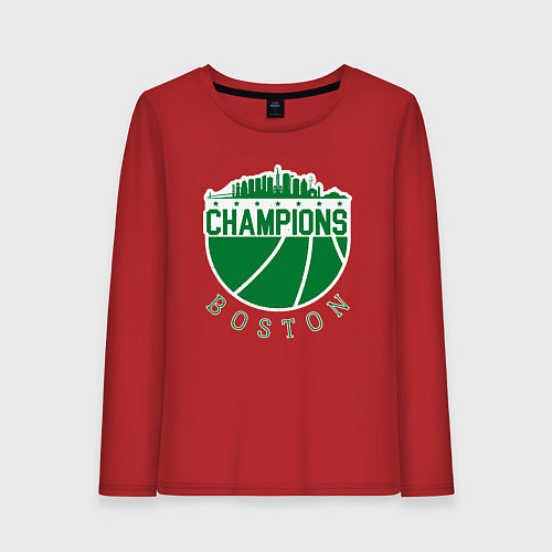 Женский лонгслив Boston champions / Красный – фото 1