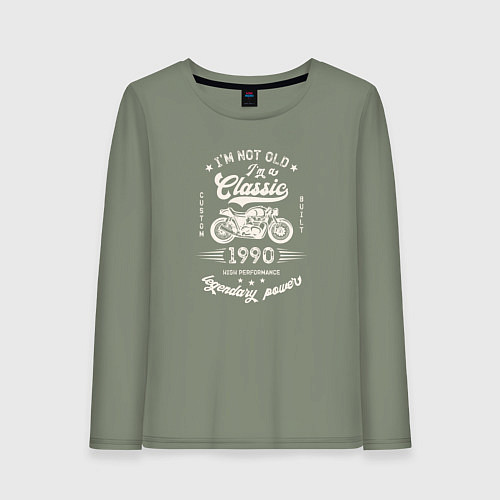 Женский лонгслив Классика 1990 / Авокадо – фото 1