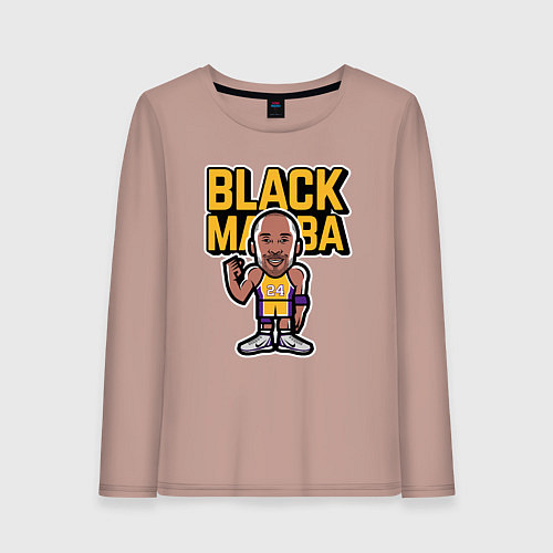 Женский лонгслив Kobe black mamba / Пыльно-розовый – фото 1