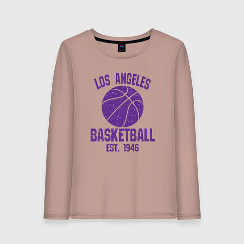 Женский лонгслив Basketball Los Angeles / Пыльно-розовый – фото 1