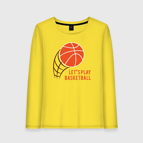 Женский лонгслив Давай поиграем в баскетбол / Желтый – фото 1