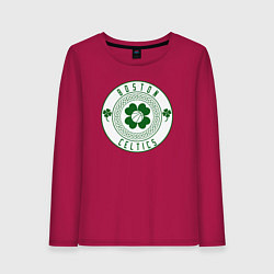 Лонгслив хлопковый женский Team Celtics, цвет: маджента