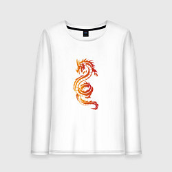 Женский лонгслив Красный дракоша