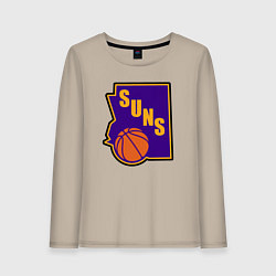 Лонгслив хлопковый женский Suns ball, цвет: миндальный