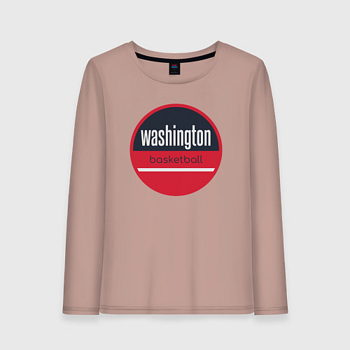 Женский лонгслив Washington basketball / Пыльно-розовый – фото 1