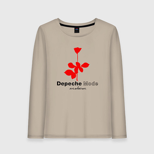 Женский лонгслив Depeche Mode - Violator album logo / Миндальный – фото 1