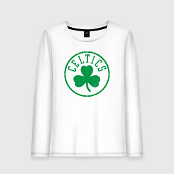 Лонгслив хлопковый женский Boston Celtics clover, цвет: белый