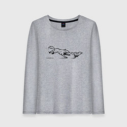 Лонгслив хлопковый женский Братья волки из Life is Strange 2, цвет: меланж