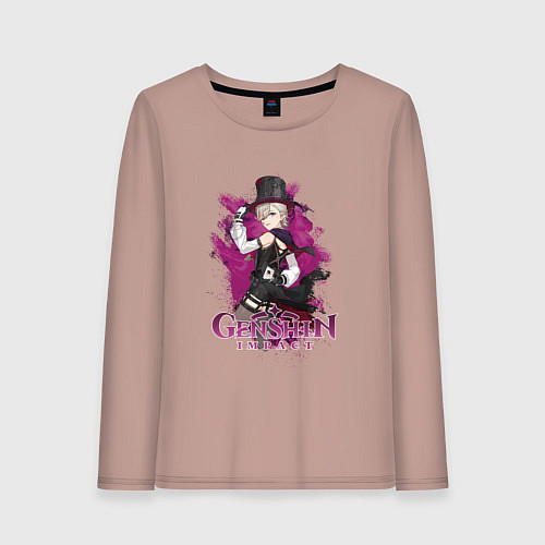 Женский лонгслив Лини пиро / Пыльно-розовый – фото 1