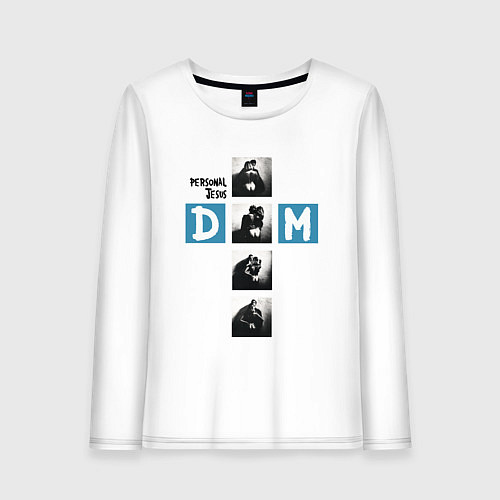 Женский лонгслив Depeche Mode - Personal Jesus cross / Белый – фото 1