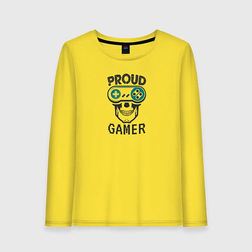 Женский лонгслив Proud Gamer / Желтый – фото 1