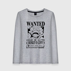 Женский лонгслив Листовка Луффи 5 гир йонко One Piece