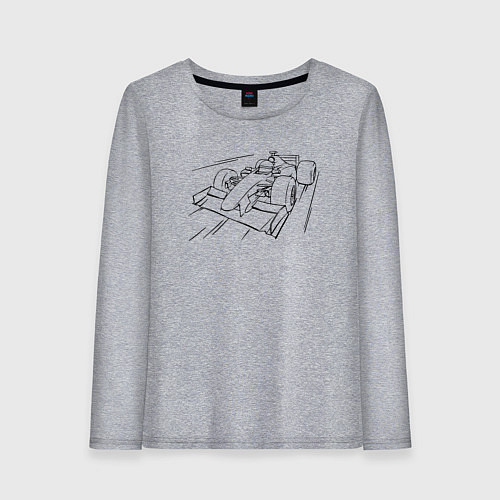 Женский лонгслив Формула 1 контур / Меланж – фото 1