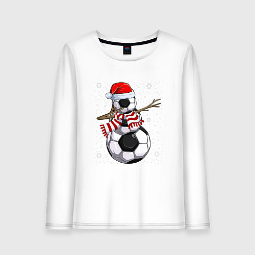 Женский лонгслив Soccer snowman / Белый – фото 1