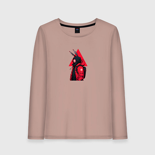 Женский лонгслив КиберКроль / Пыльно-розовый – фото 1