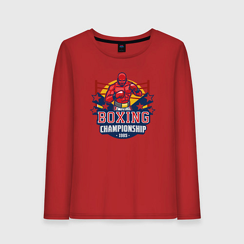 Женский лонгслив Boxing championship / Красный – фото 1