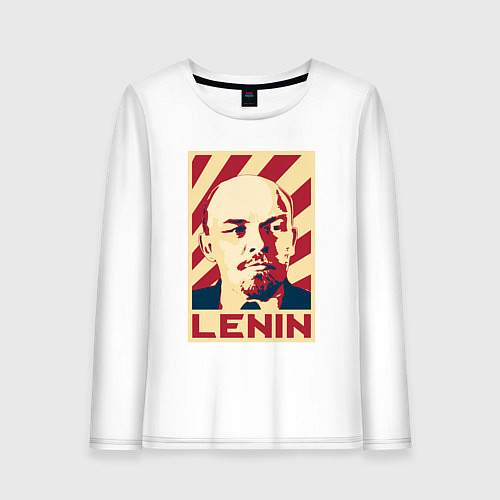 Женский лонгслив Vladimir Lenin / Белый – фото 1