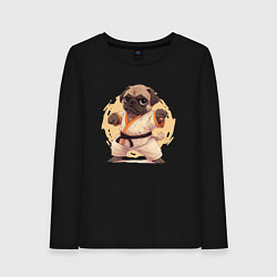 Женский лонгслив Карате мопс
