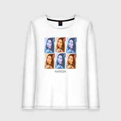Лонгслив хлопковый женский Nayeon Twice Girl, цвет: белый