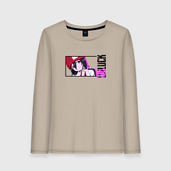 Лонгслив хлопковый женский Фуука - Нежить и неудача, цвет: миндальный