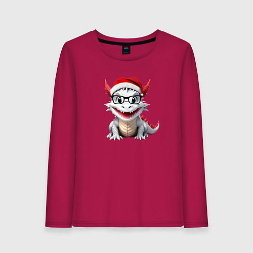 Женский лонгслив Новый год 2024 год дракона / Маджента – фото 1