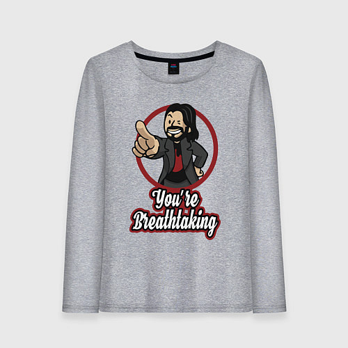 Женский лонгслив Vault Keanu Reeves / Меланж – фото 1