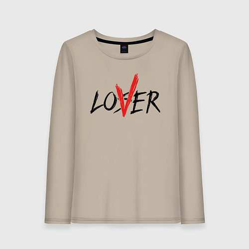 Женский лонгслив Loser lover / Миндальный – фото 1