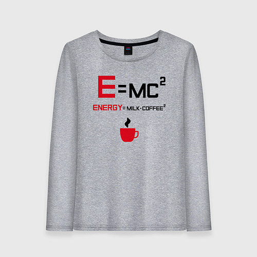 Женский лонгслив Формула эквивалентность массы и энергии / Меланж – фото 1