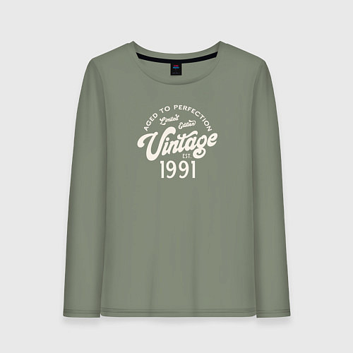 Женский лонгслив 1991 год - выдержанный до совершенства / Авокадо – фото 1