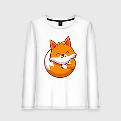 Лонгслив хлопковый женский Orange fox, цвет: белый