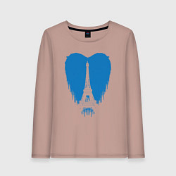 Лонгслив хлопковый женский Blue Paris, цвет: пыльно-розовый