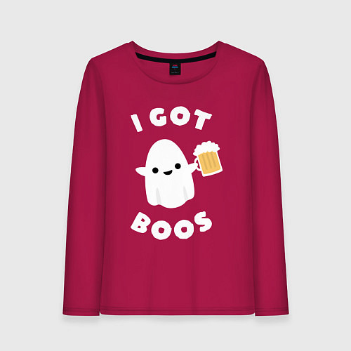 Женский лонгслив I got boos / Маджента – фото 1