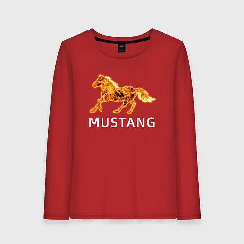 Женский лонгслив Mustang firely art / Красный – фото 1