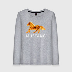 Лонгслив хлопковый женский Mustang firely art, цвет: меланж