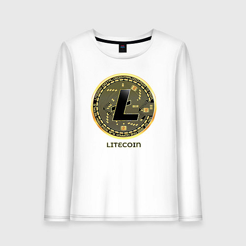 Женский лонгслив Litecoin крипта / Белый – фото 1