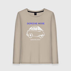 Лонгслив хлопковый женский Depeche Mode - Behind the wheel, цвет: миндальный