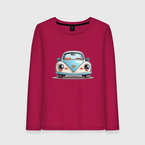 Женский лонгслив Машинка / Маджента – фото 1