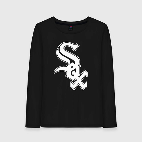 Женский лонгслив Chicago white sox - baseball / Черный – фото 1